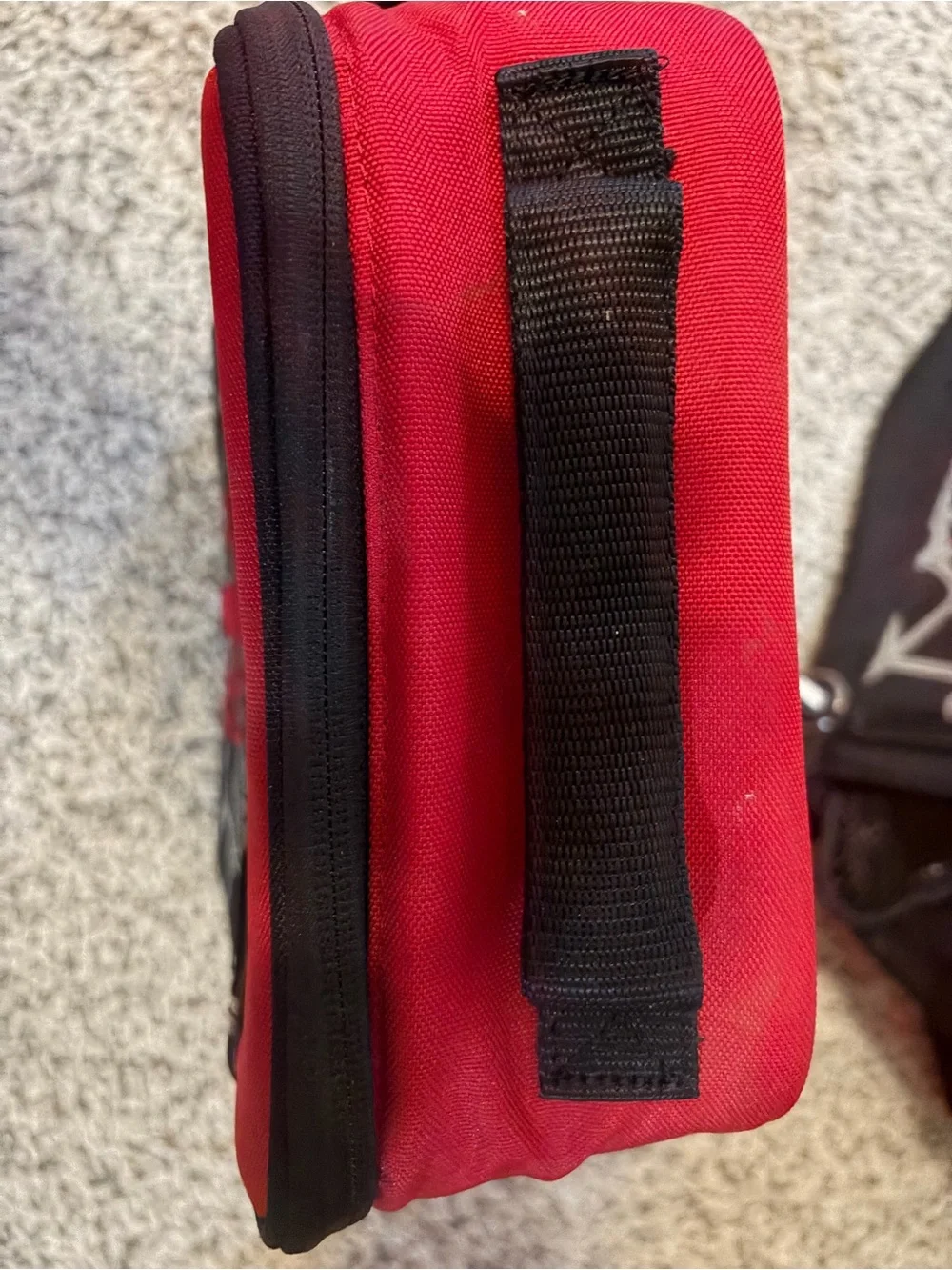 Pottery Barn Kids Red & Black Spider Web Lunch Bag